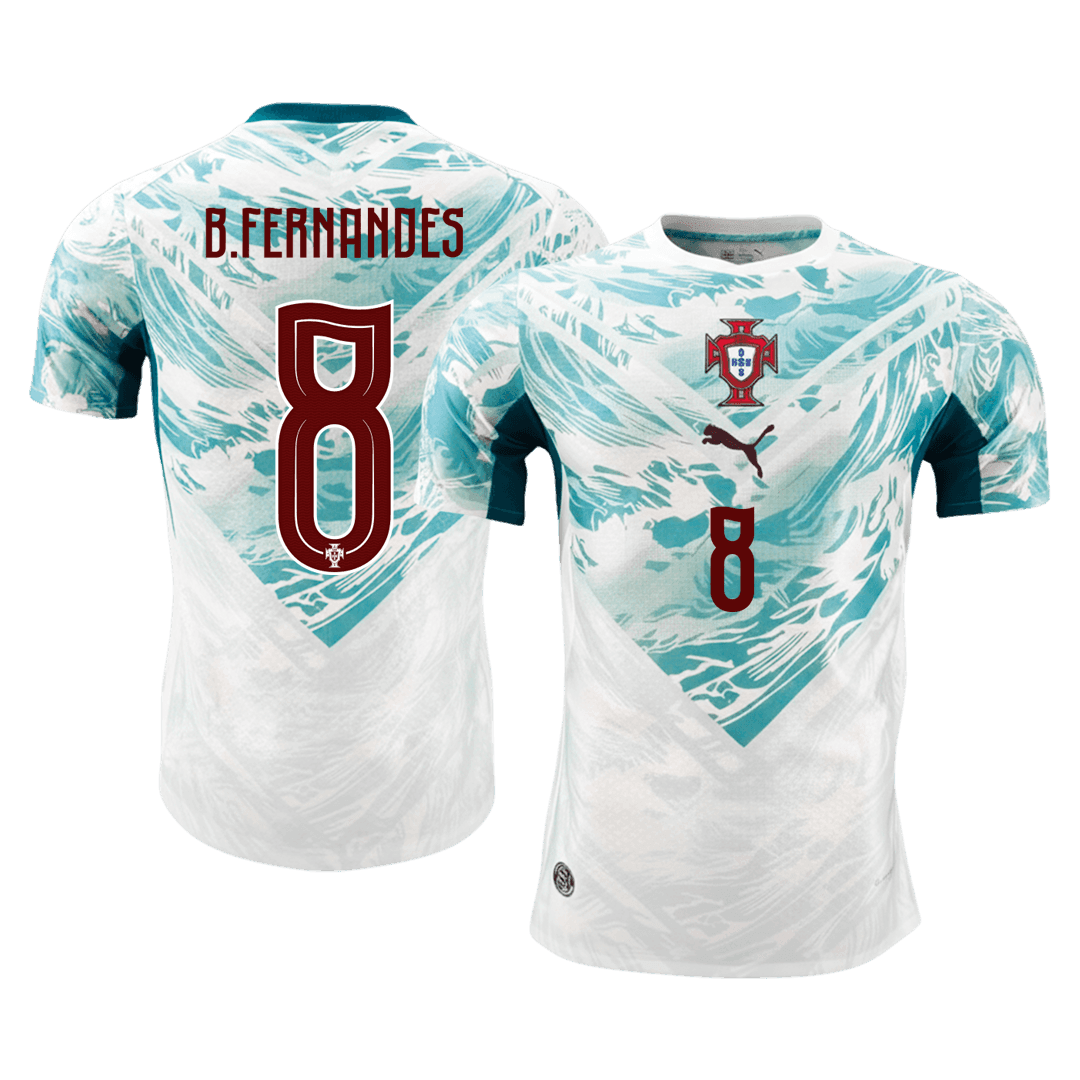 Camiseta Auténtica B. Fernandes #8 Portugal 2026 Segunda Equipación Copa del Mundo - Versión Jugador