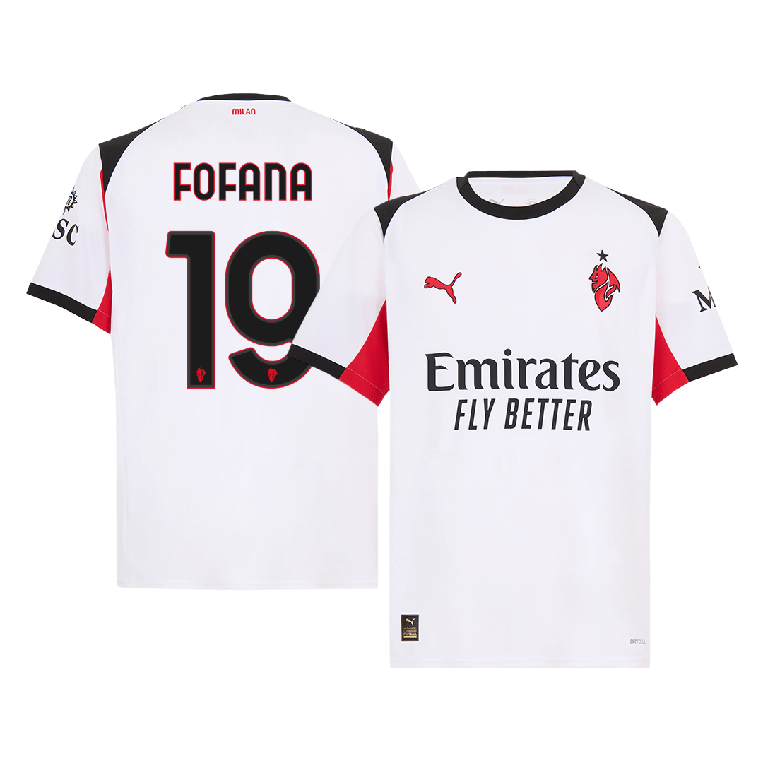 Camiseta Fofana #19 AC Milan 2025/26 Segunda Equipación - Versión Hincha