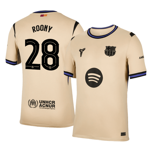 Camiseta Roony #28 Barcelona 2025/26 Segunda Equipación - Versión Hincha