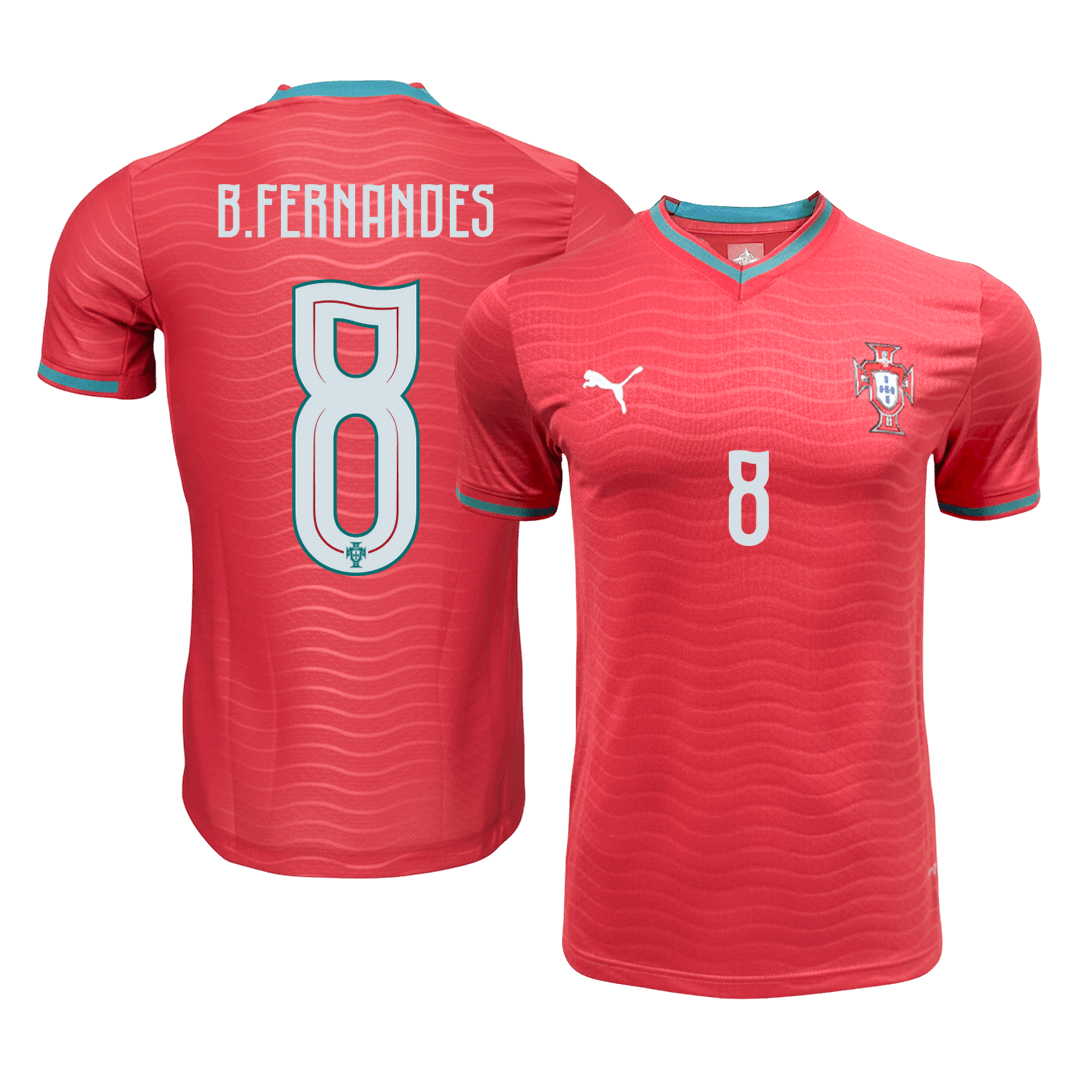 Camiseta Auténtica B. Fernandes #8 Portugal 2026 Primera Equipación Copa del Mundo - Versión Jugador