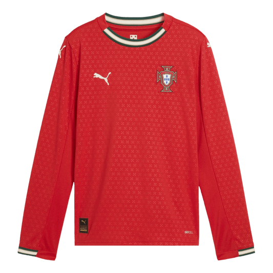 Camiseta Manga Larga Portugal 2025 Primera Equipación Hombre - Versión Hincha