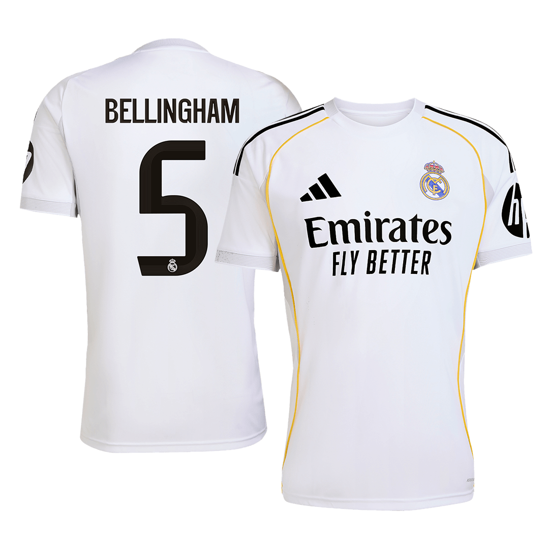 Camiseta Bellingham #5 Real Madrid 2025/26 Primera Equipación Hombre - Versión Hincha