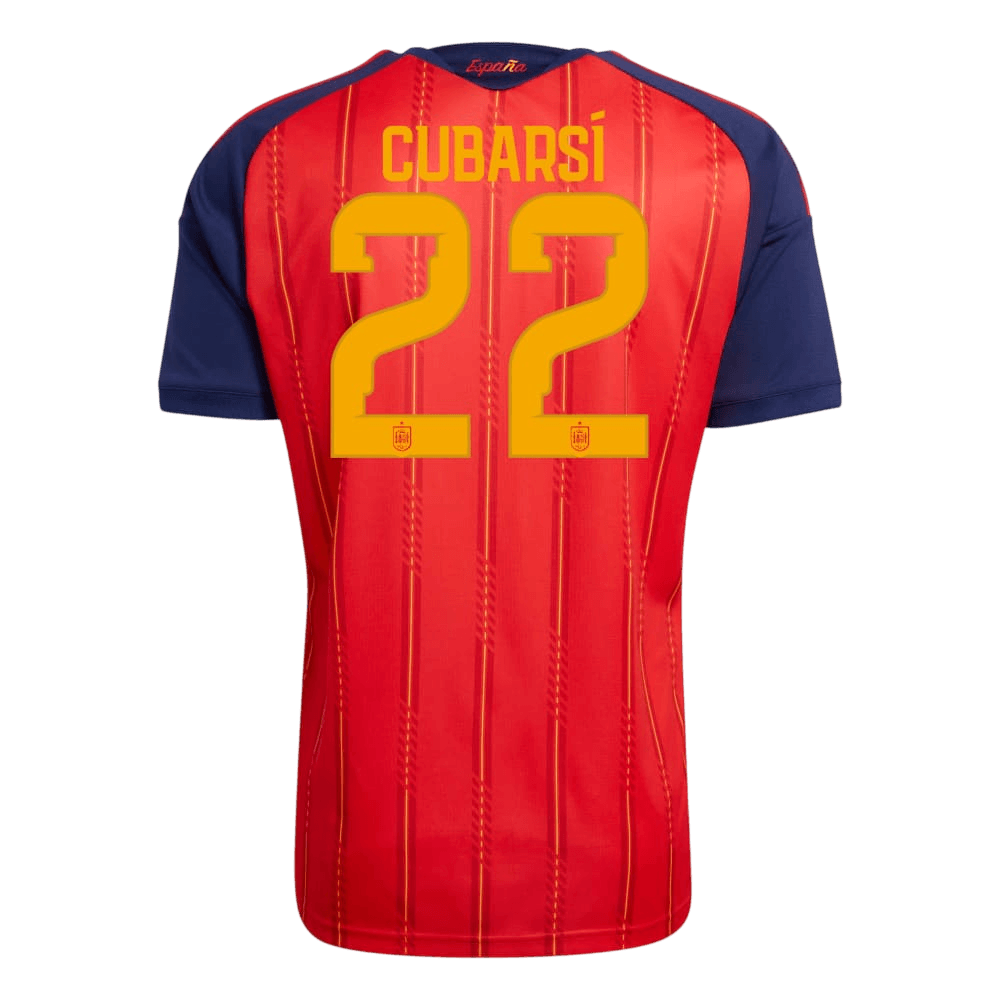 Camiseta CUBARSÍ #22 Spain 2026 Primera Equipación Copa del Mundo - Versión Hincha