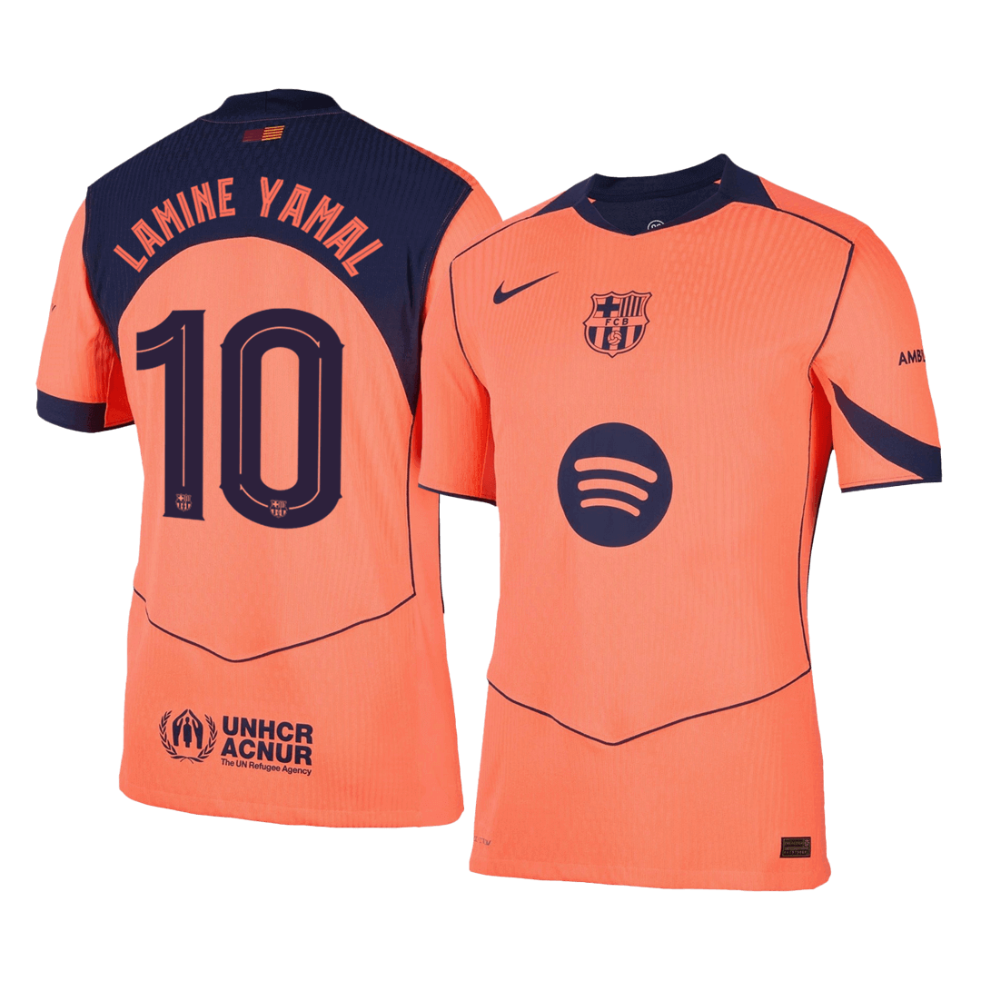 UCL Camiseta Auténtica Lamine Yamal #10 Barcelona 2025/26 Tercera Equipación - Versión Jugador