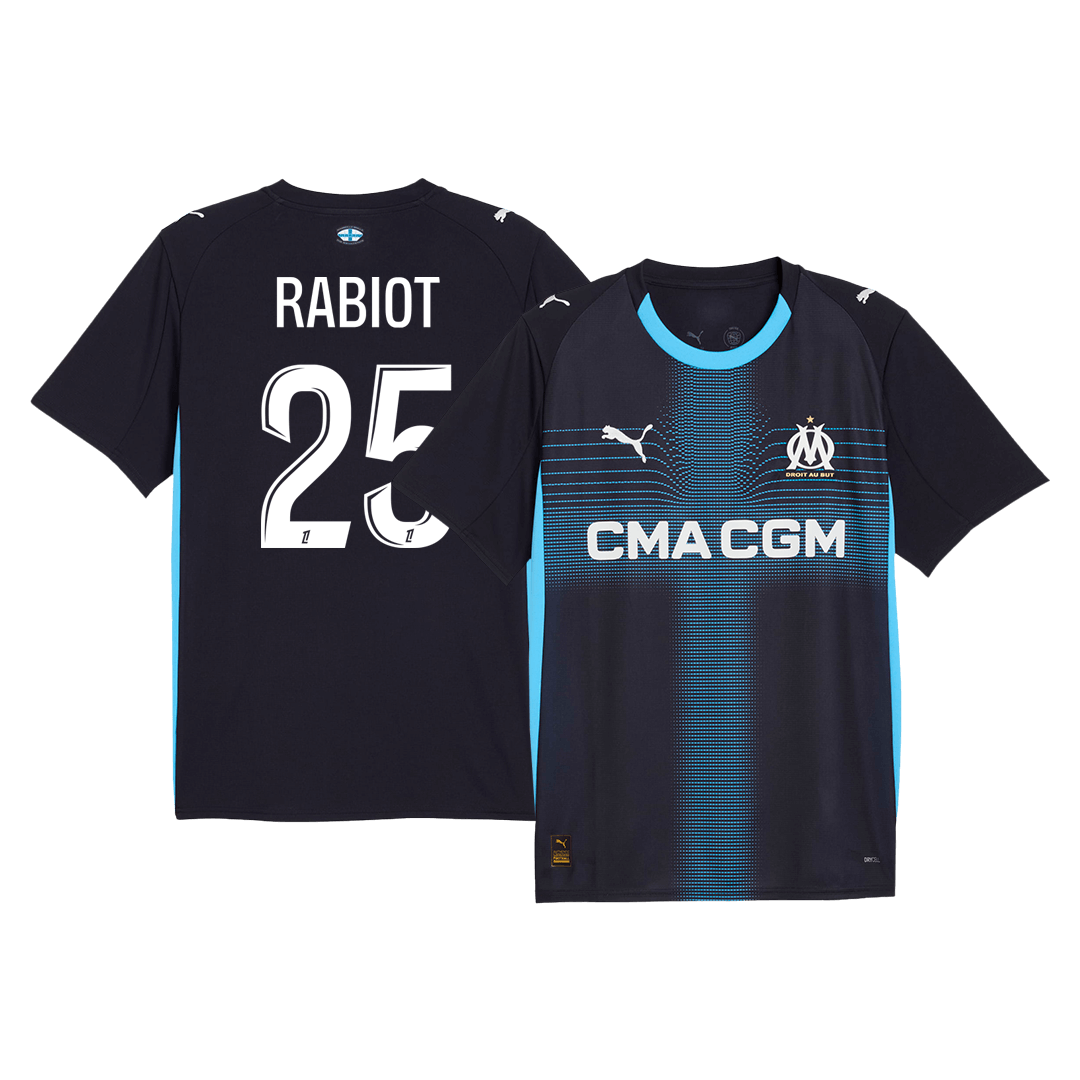Camiseta Rabiot #25 Marseille 2025/26 Segunda Equipación - Versión Hincha