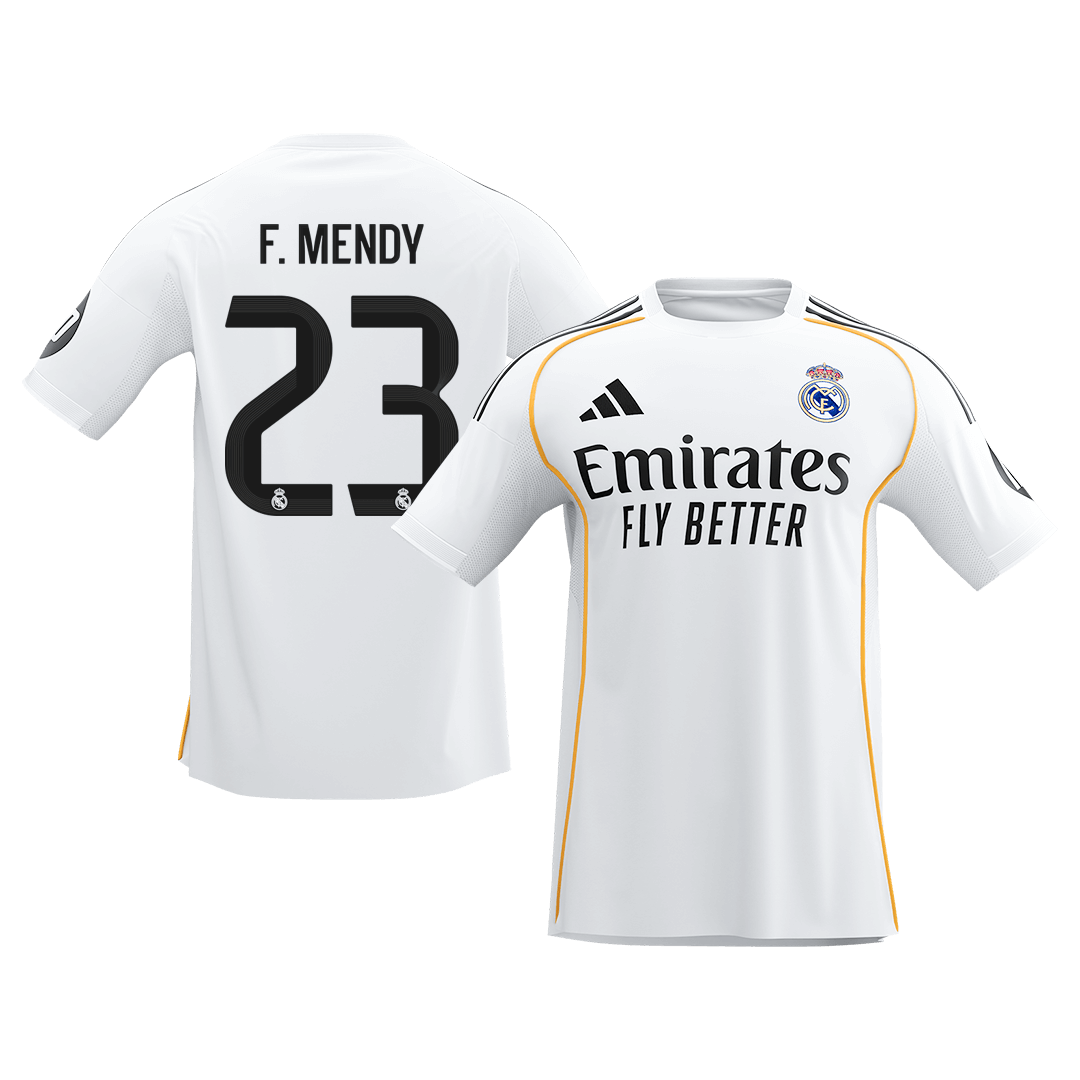 Camiseta F. Mendy #23 Real Madrid 2025/26 Primera Equipación - Versión Hincha (Calidad Premium)