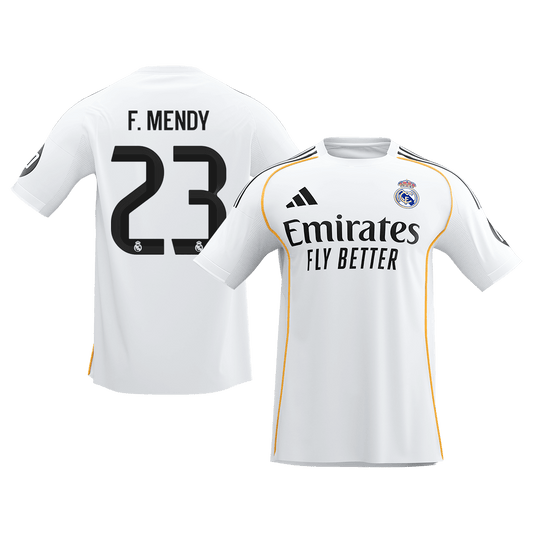 Camiseta F. Mendy #23 Real Madrid 2025/26 Primera Equipación - Versión Hincha (Calidad Premium)