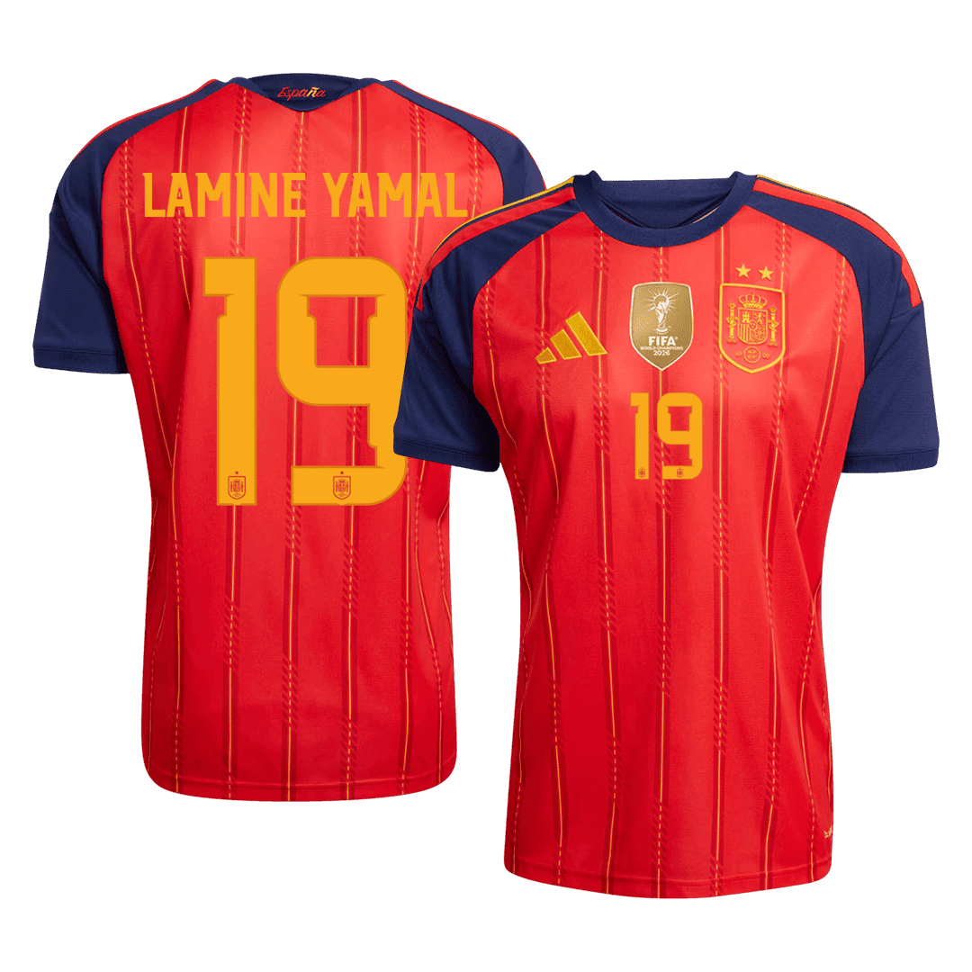 Camiseta Auténtica LAMINE YAMAL #19 Spain 2026 Primera Equipación Copa del Mundo -Versión Jugador
