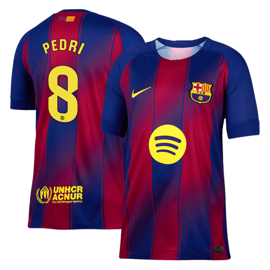 Camiseta Pedri #8 Barcelona 2025/26 Primera Equipación - Versión Hincha