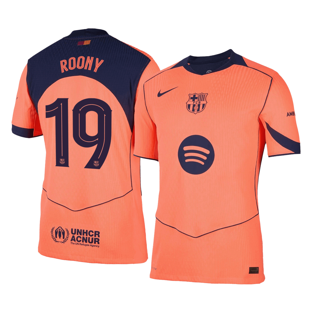 UCL Camiseta Auténtica Roony #19 Barcelona 2025/26 Tercera Equipación - Versión Jugador