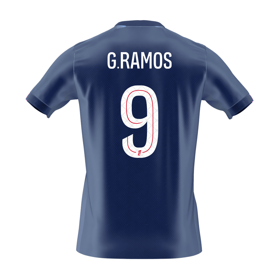 Camiseta G. Ramos #9 PSG 2025/26 Primera Equipación - Versión Hincha (Calidad Premium) - Vista 7