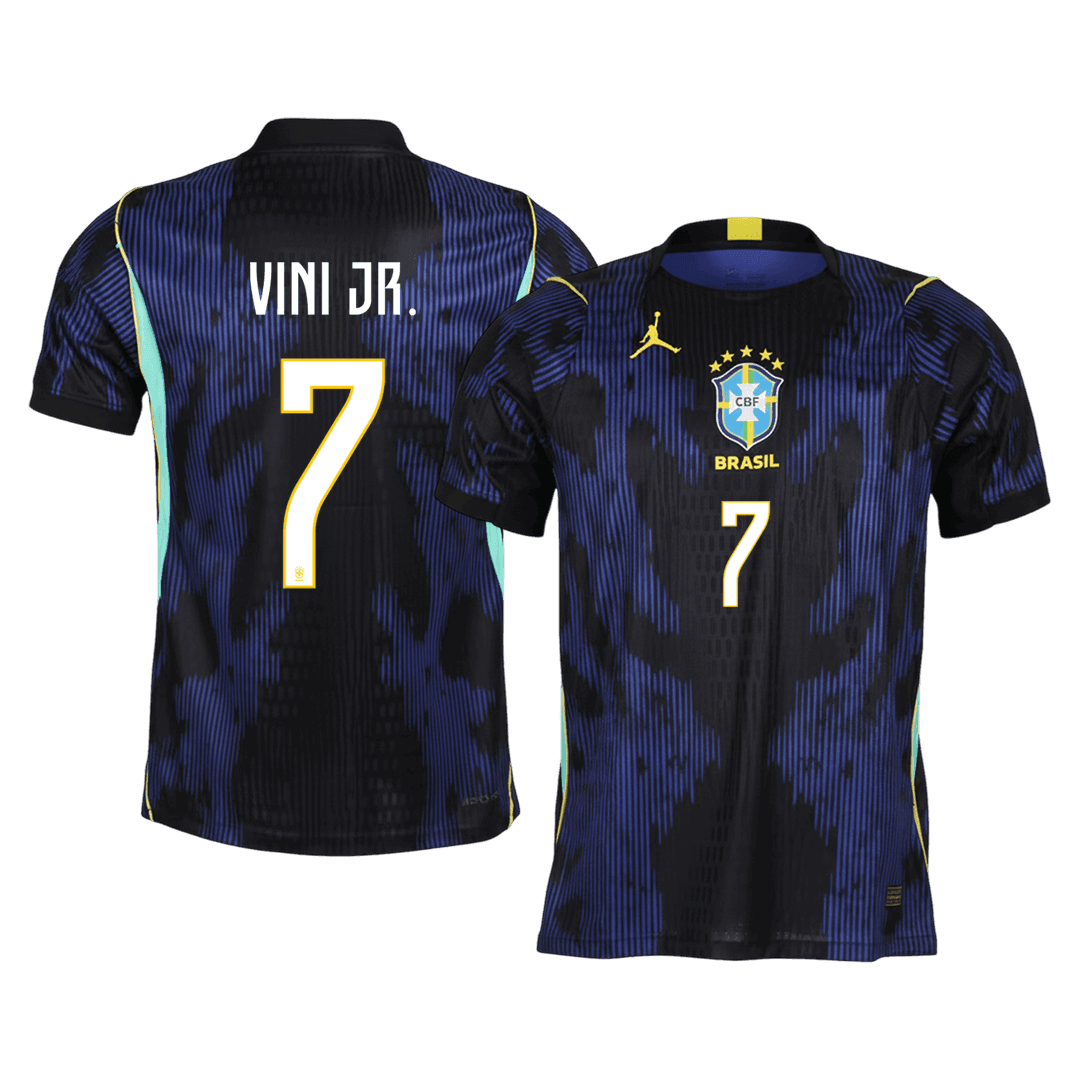 Camiseta Auténtica Vini Jr. #7 Brasil 2026 Segunda Equipación Copa del Mundo - Versión Jugador
