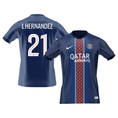 Camiseta L. Hernandez #21 PSG 2025/26 Primera Equipación - Versión Hincha (Calidad Premium)
