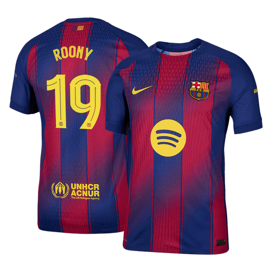 UCL Camiseta Auténtica Roony #19 Barcelona 2025/26 Primera Equipación - Versión Jugador