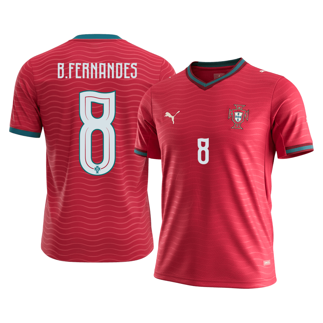 Camiseta B. Fernandes #8 Portugal 2026 Primera Equipación Copa del Mundo - Versión Hincha
