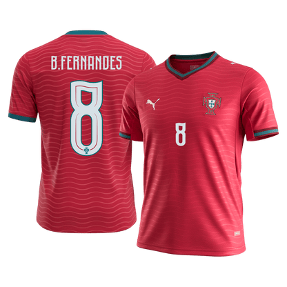 Camiseta B. Fernandes #8 Portugal 2026 Primera Equipación Copa del Mundo - Versión Hincha