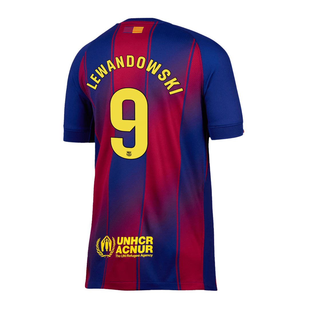 Camiseta Lewandowski #9 Barcelona 2025/26 Primera Equipación - Versión Hincha