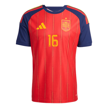 Camiseta Auténtica Rodrigo #16 España 2026 Primera Equipación Copa del Mundo - Versión Jugador