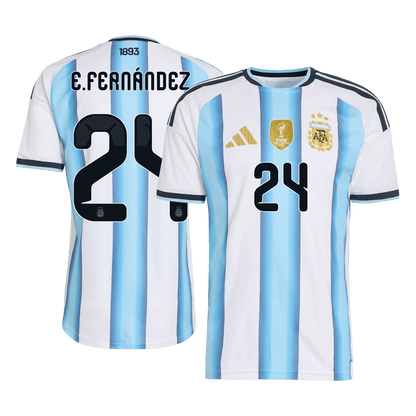 Camiseta Auténtica E. Fernández #24 Argentina 2026 Primera Equipación Copa del Mundo - Versión Jugador