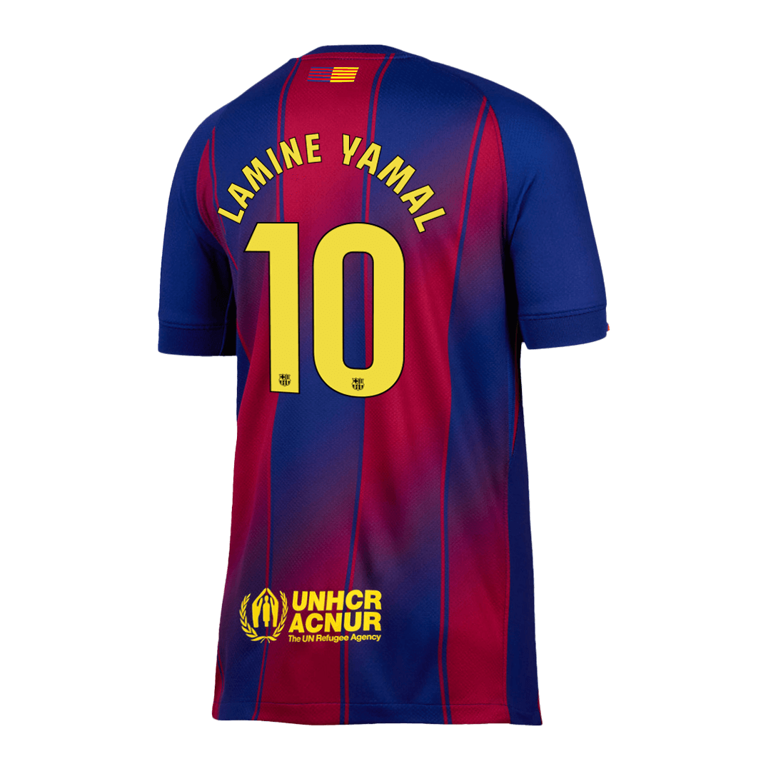 Camiseta Lamine Yamal #10 Barcelona 2025/26 Primera Equipación - Versión Hincha
