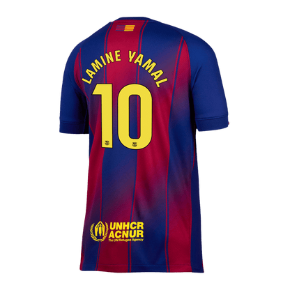 Camiseta Lamine Yamal #10 Barcelona 2025/26 Primera Equipación - Versión Hincha
