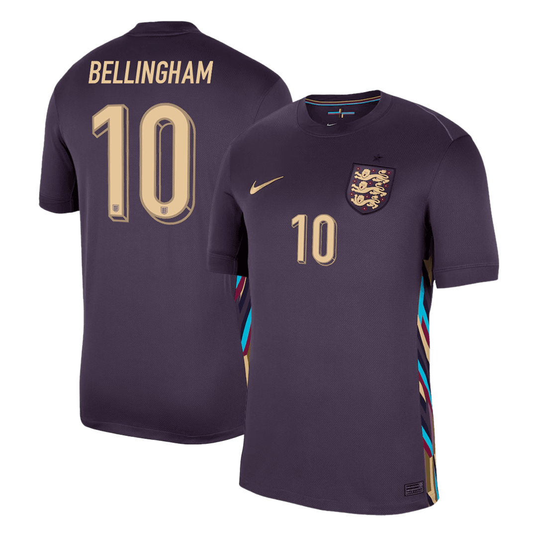 Camiseta Bellingham #10 Inglaterra Euro 2024 Segunda Equipación Visitante Hombre - Versión Hincha - Vista 2