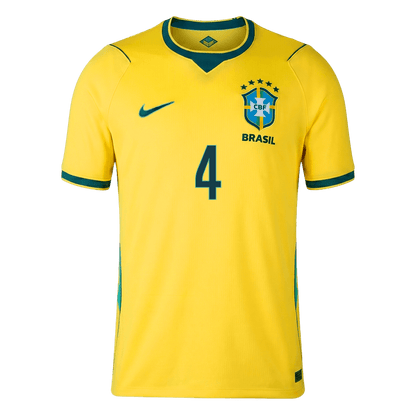 Camiseta Marquinhos #4 Brasil 2026 Primera Equipación Copa del Mundo - Versión Hincha - Vista 4