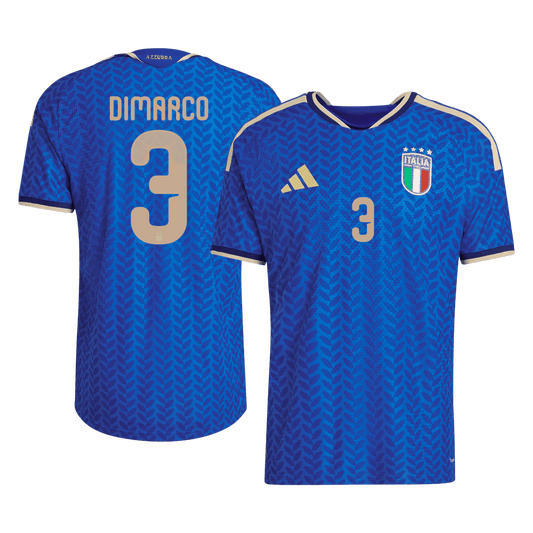 Camiseta Auténtica Dimarco #3 Italia 2026 Primera Equipación Copa del Mundo - Versión Jugador