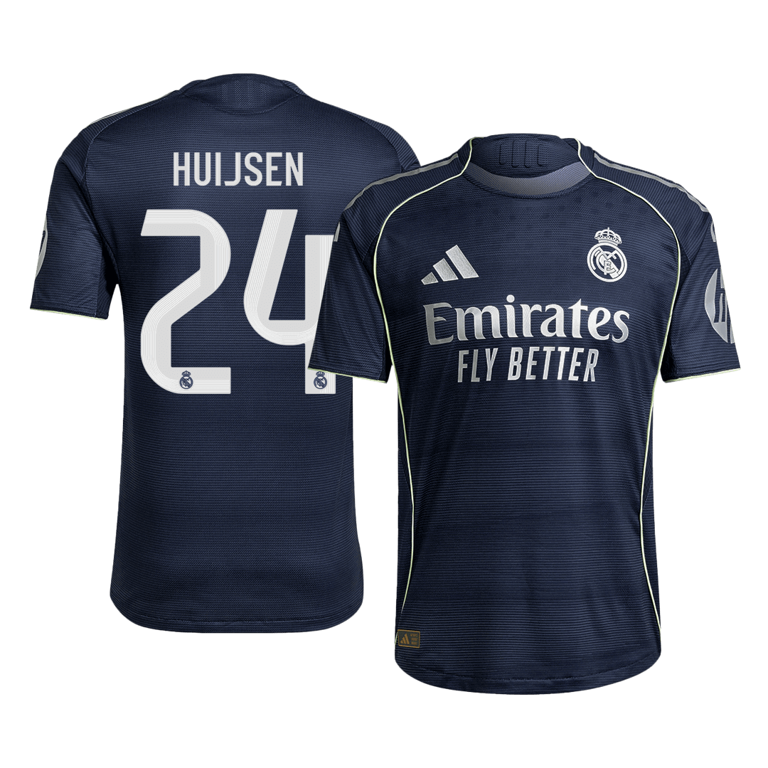 Camiseta Auténtica Huijsen #24 Real Madrid 2025/26 Segunda Equipación - Versión Jugador