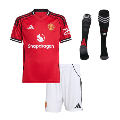 Conjunto Infantil Completo Manchester United 2025/26 Primera Equipación