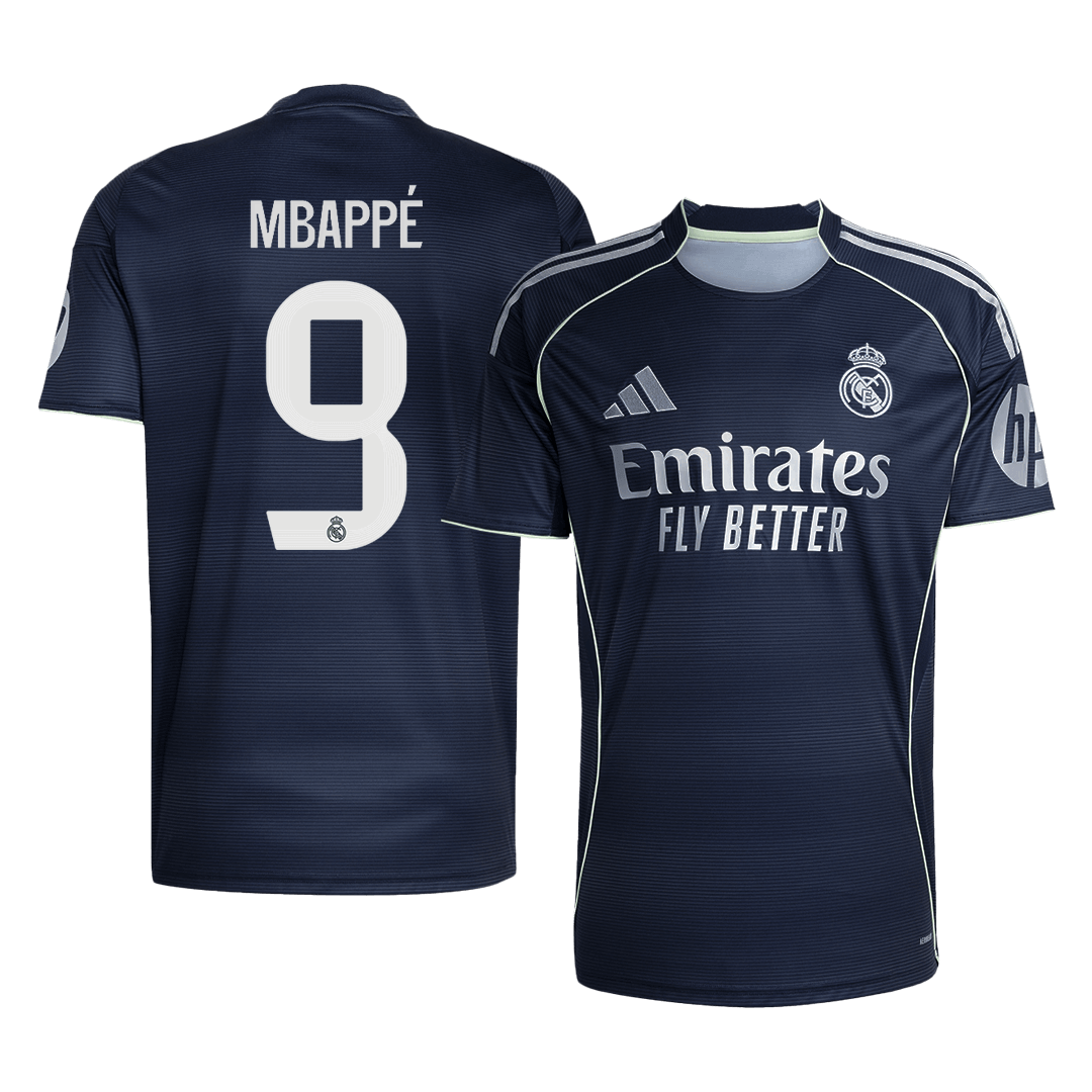 Camiseta Mbappé #9 Real Madrid 2025/26 Segunda Equipación - Versión Hincha (Calidad Premium)