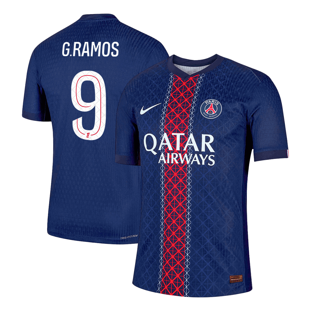 Camiseta Auténtica G. Ramos #9 PSG 2025/26 Primera Equipación - Versión Jugador