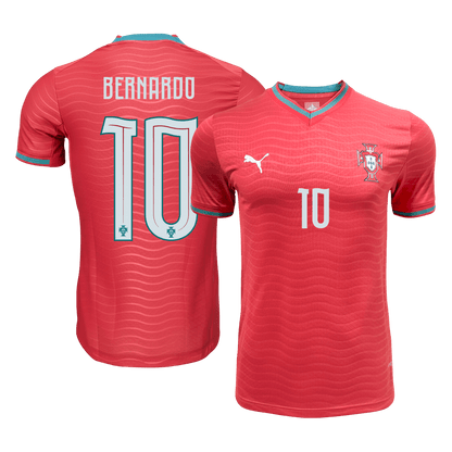 Camiseta Auténtica Bernardo #10 Portugal 2026 Primera Equipación Copa del Mundo - Versión Jugador