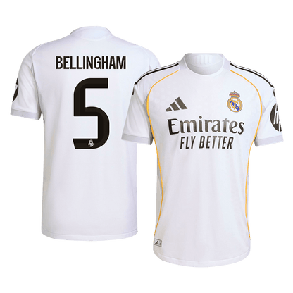 Camiseta Bellingham #5 Real Madrid 2025/26 Primera Equipación Hombre - Versión Jugador