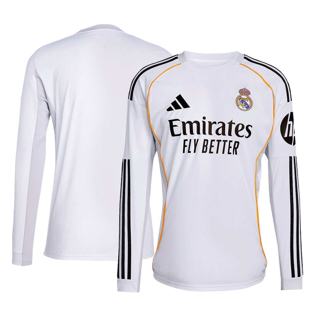 Camiseta Manga Larga Real Madrid 2025/26 Primera Equipación - Versión Hincha