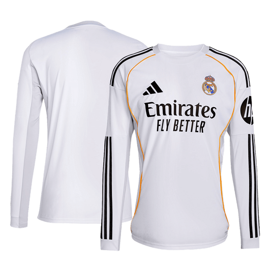 Camiseta Manga Larga Real Madrid 2025/26 Primera Equipación - Versión Hincha