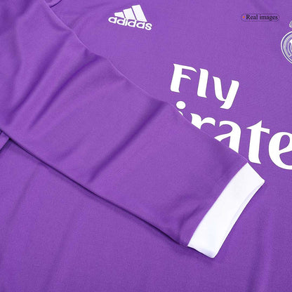 Camiseta Retro 2016/17 Sergio Ramos #4 Real Madrid Segunda Equipación Manga Larga - Vista 3