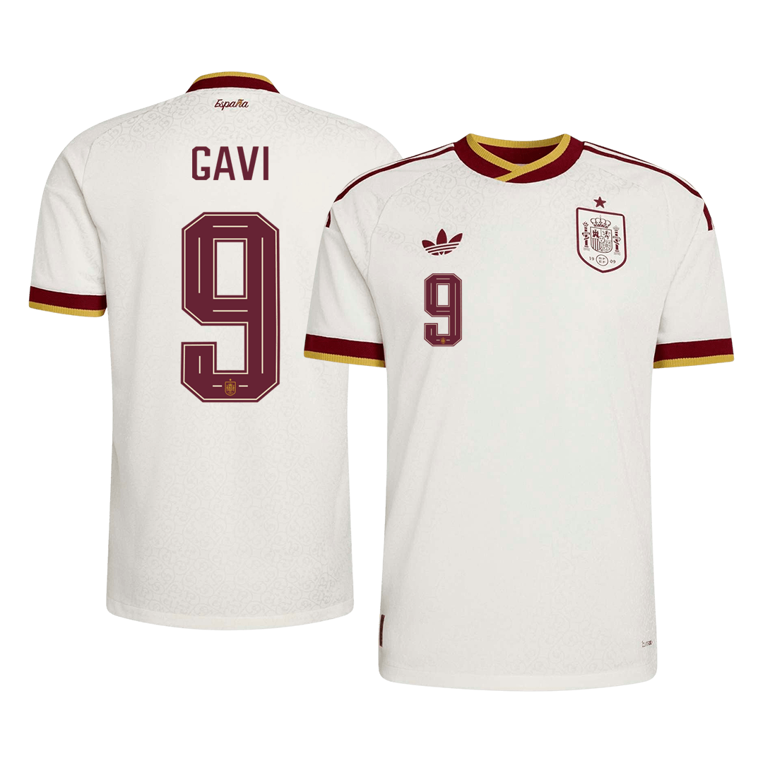 Camiseta Auténtica Gavi #9 España 2026 Segunda Equipación Copa del Mundo - Versión Jugador