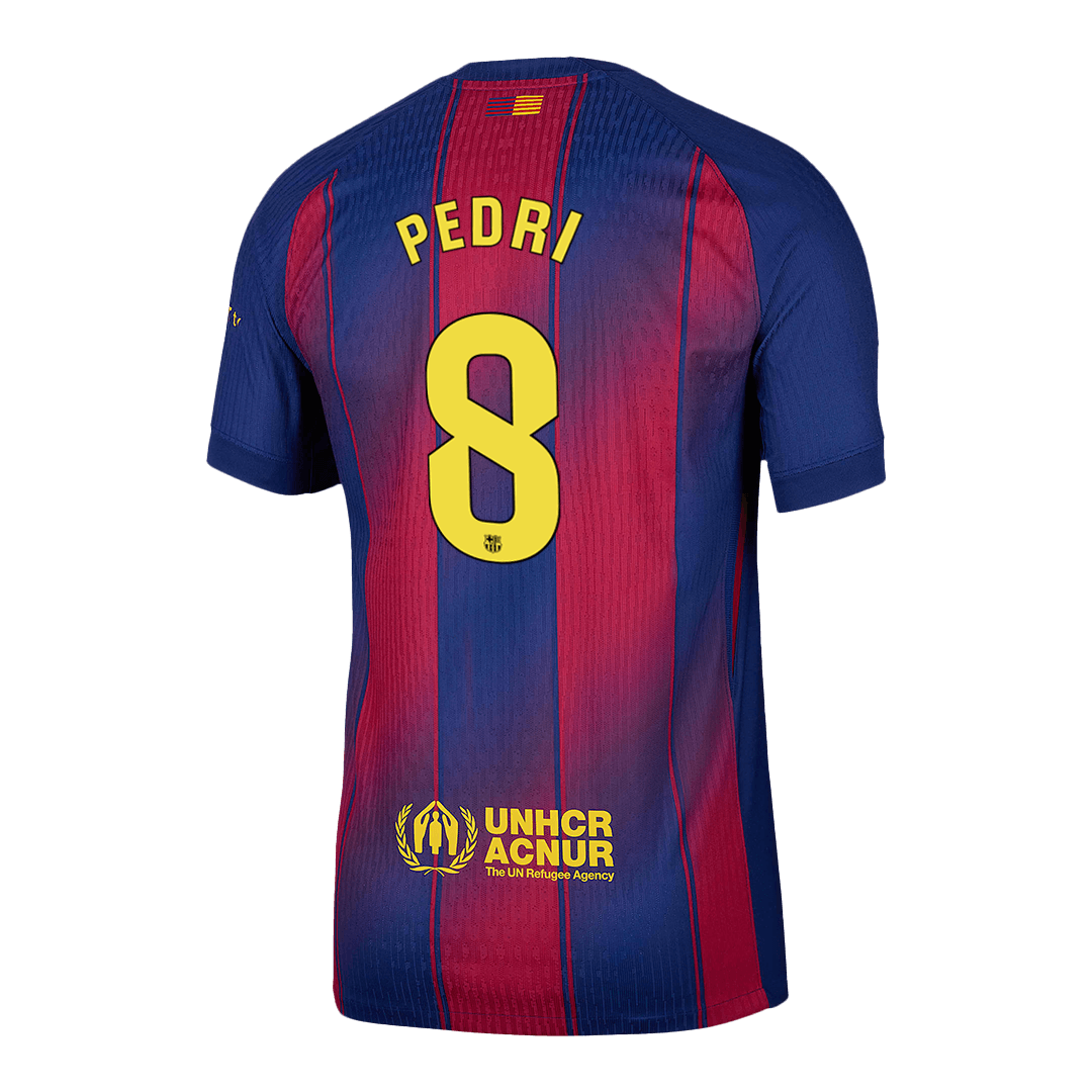 Camiseta Auténtica Pedri #8 Barcelona 2025/26 Primera Equipación - Versión Jugador