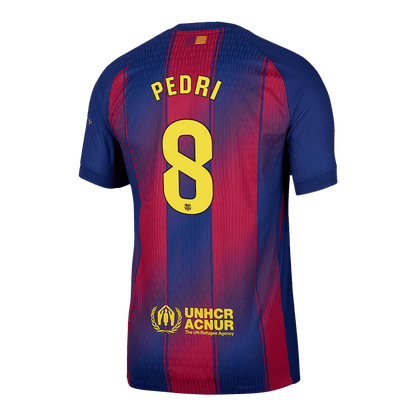 Camiseta Auténtica Pedri #8 Barcelona 2025/26 Primera Equipación - Versión Jugador