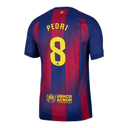Camiseta Auténtica Pedri #8 Barcelona 2025/26 Primera Equipación - Versión Jugador