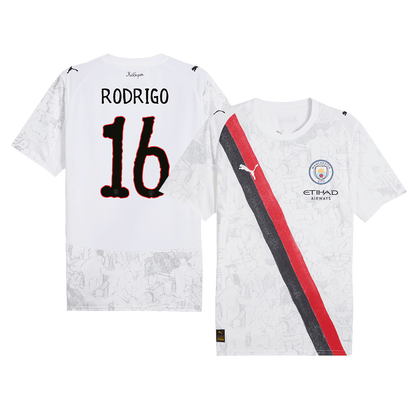 Camiseta Rodrigo #16 Manchester City 2025/26 Copa Mundial de Clubes Hombre - Versión Hincha