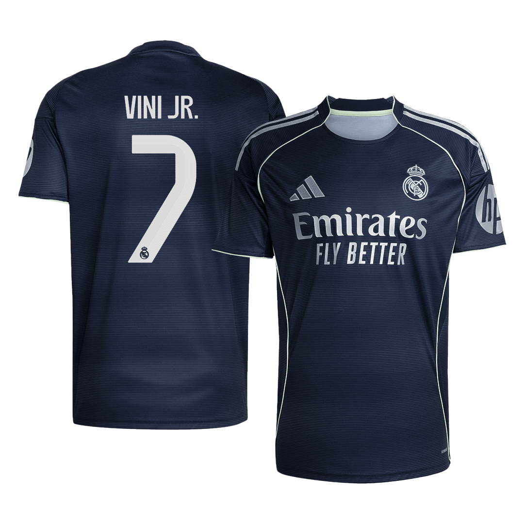 Camiseta Vini Jr. #7 Real Madrid 2025/26 Segunda Equipación - Versión Hincha (Calidad Premium)