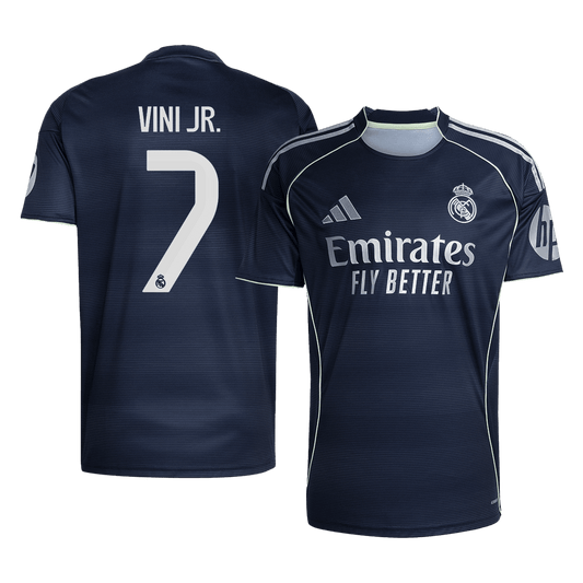 Camiseta Vini Jr. #7 Real Madrid 2025/26 Segunda Equipación - Versión Hincha (Calidad Premium)