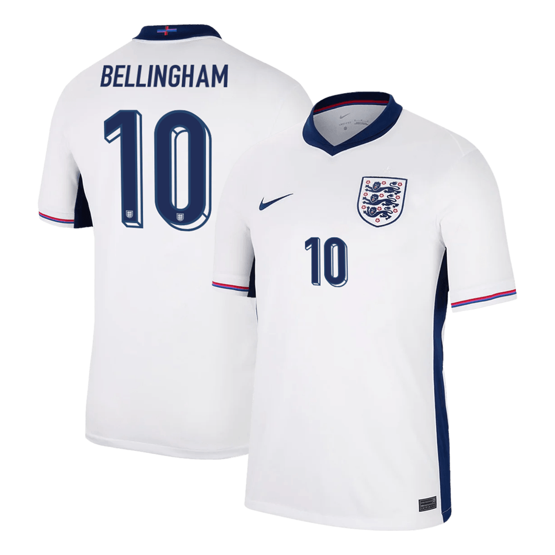 Camiseta Bellingham #10 Inglaterra Euro 2024 Primera Equipación Local Hombre - Versión Hincha