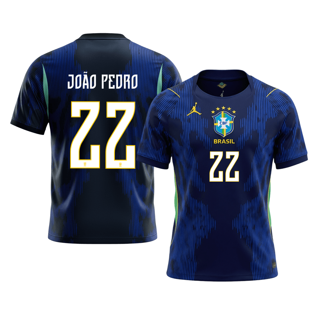 Camiseta João Pedro #22 Brasil 2026 Segunda Equipación Copa del Mundo - Versión Hincha