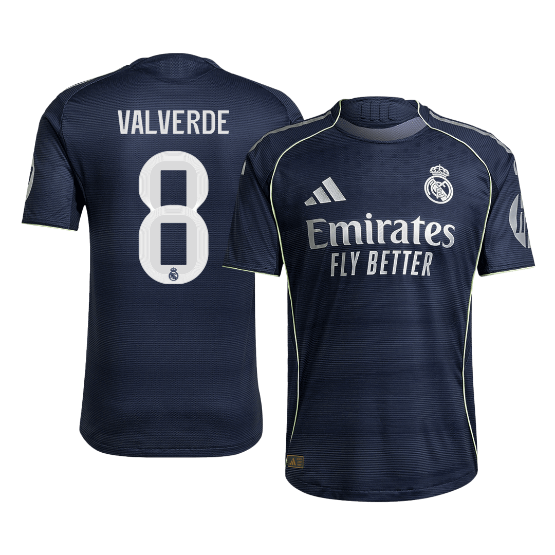 Camiseta Auténtica Valverde #8 Real Madrid 2025/26 Segunda Equipación - Versión Jugador