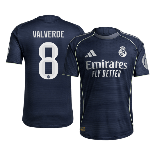 Camiseta Auténtica Valverde #8 Real Madrid 2025/26 Segunda Equipación - Versión Jugador