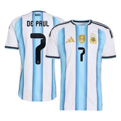 Camiseta Auténtica De Paul #7 Argentina 2026 Primera Equipación Copa del Mundo - Versión Jugador