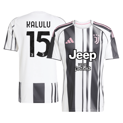 Camiseta Kalulu #15 Juventus 2025/26 Primera Equipación - Versión Hincha